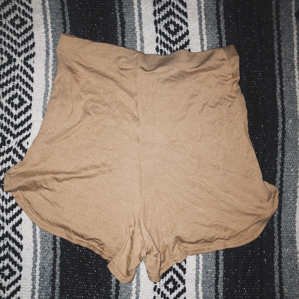 Nude / Tan High Waist Shorts